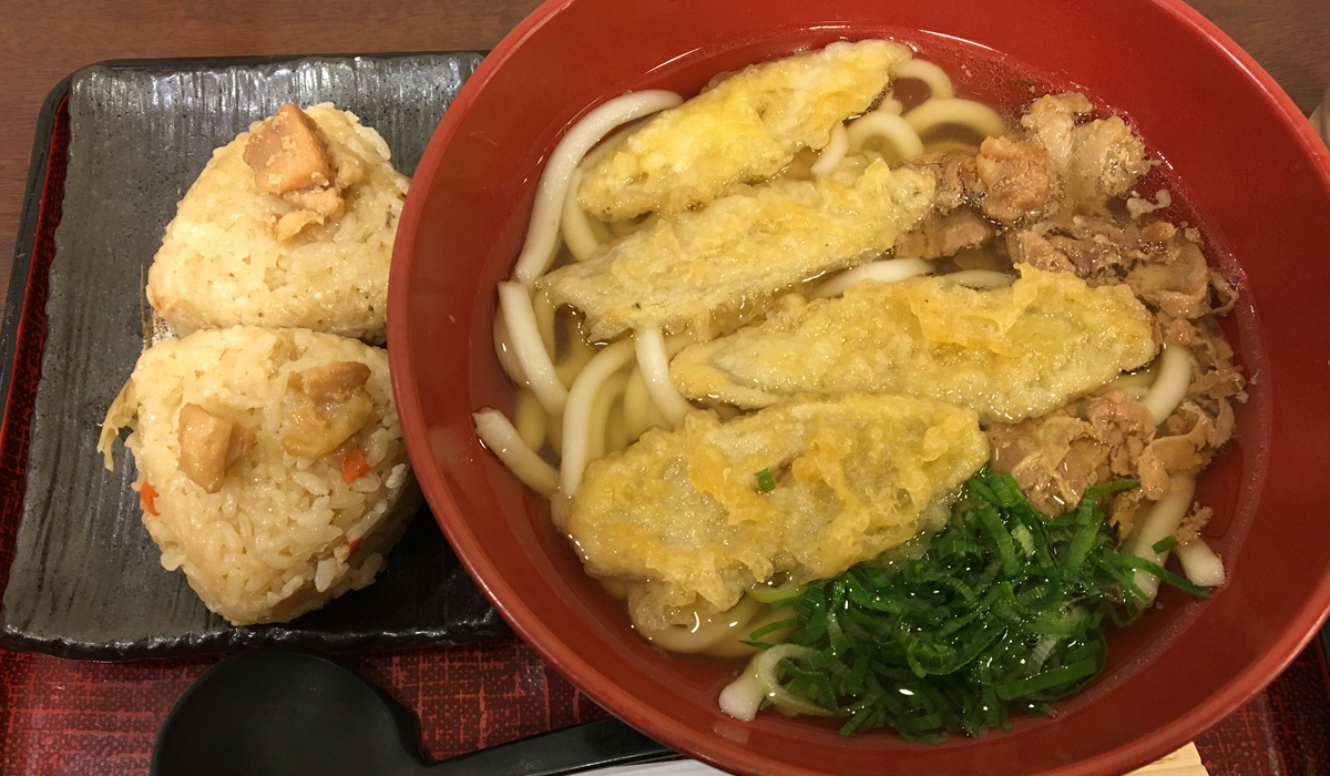 ごぼ天肉うどん